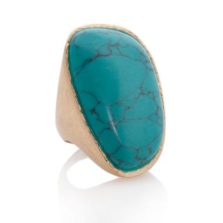  simulated turquoise goldtone large ring rating 2 $ 44 95 s h $ 5