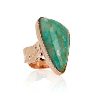Mine Finds by Jay King Tyrone Turquoise Desert Rosé Metal Ring