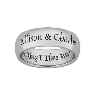 With This Ring I Thee Wed Personalized Top Engraved Message