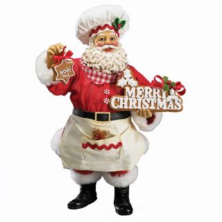 Kurt Adler Fabriche Gingerbread Baking Santa   10in