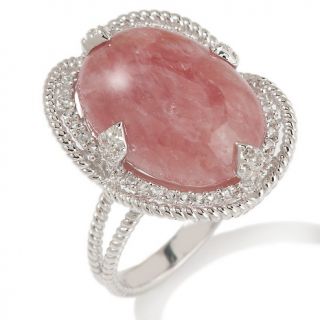 strawberry quartz and white topaz frame ring rating 5 $ 47 90 s h $ 5
