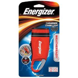 energizer weatheready 3 led carabineer rechargeable crank light red