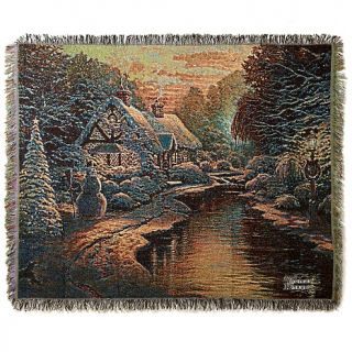 Thomas Kinkade 50 x 60 Throw   Christmas Evening