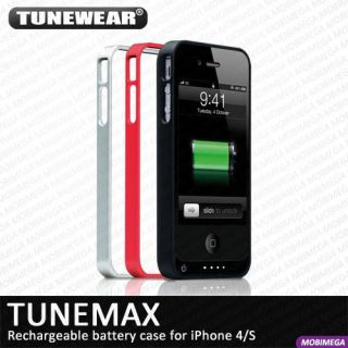 Tunewear Tunemax Energy Jacket 1500mAh Battery Case iPhone 4 4S 3