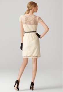  Ivory White Floral Lace Emilie Faux Wrap Dress 6 UK 10 $360