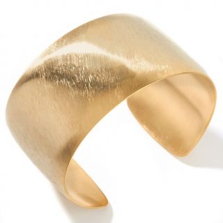  brushed goldtone wide silhouette cuff bracelet rating 52 $ 17 95 s h