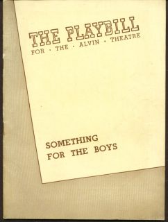 Ethel Merman Something for The Boys Playbill 1943