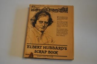 Elbert Hubbards Scrapbook 1923 Cloth Lined Butcher Paper Cover String