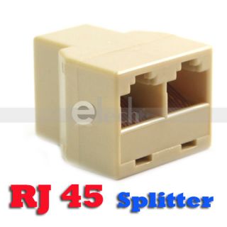 Ethernet Splitter RJ45 Adaptor PC Connector Network LAN PC Plug CAT5