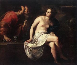  Oil Painting Repro Guido Cagnacci Susanna and The Elders