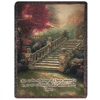  Kinkade Stairway to Paradise Scripture Throw   60 x 50