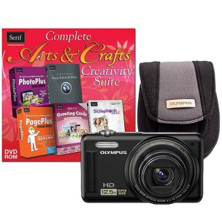 Olympus VR 320 14MP, 12.5X Optical Zoom Digital Camera Bundle   Black