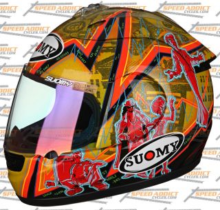 Suomy Spec 1R Extreme Excel Wall Street Full Face Motorcycle Helmet