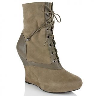 Bacio 61 Natura Suede and Leather Lace Up Bootie