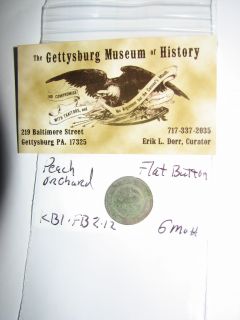 Original Button recovered from Peach Orchard   Documented Gettysburg