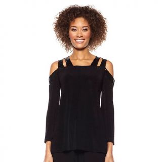 Slinky® Brand Cold Shoulder Tunic with Sequin Detail