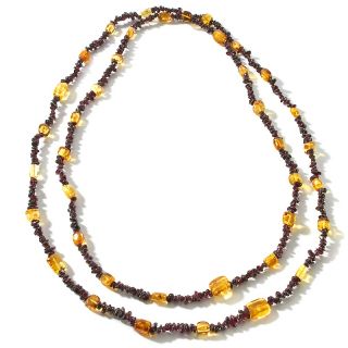 Mine Finds by Jay King Jay King Garnet and Copal 60 Beaded Necklace
