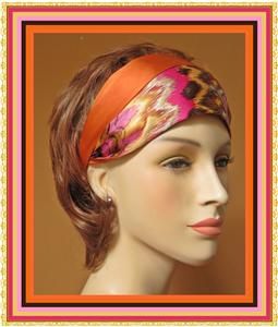 Eugenia Kim Daniella Orange Pink Gold Turquoise Silk Headband Hair