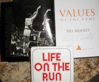 Bill Bradley Values of the Games signed mint Life on the Run