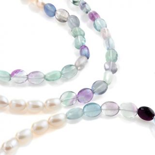  Pearls Tara Pearls Cultured Freshwater Pearl and Fluorite 60 Necklace