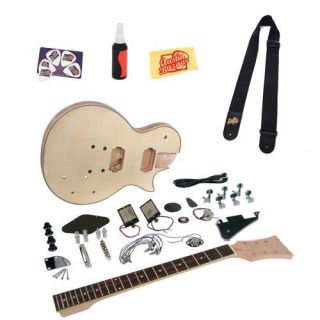 Saga LC 10 Build Your Own LP Style Electric Guitar Kit Bundle