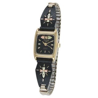  HILLS GOLD WOMENS LADIES INSPIRATIONAL RELIGIOUS CROSS EXPANSION WATCH