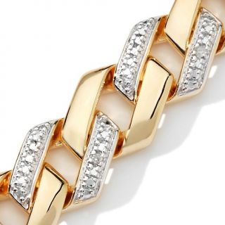 Jewelry Bracelets Chain Mens .12ct Diamond Square Curb Link