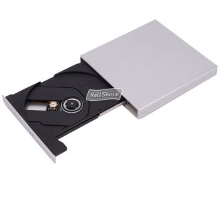 External USB 2 0 24x CD ROM PC Notebook Portable Drive Silver for