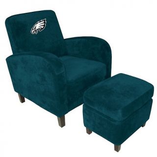 NFL Embroidered Logo Den Chair with Matching Ottoman   Eagles