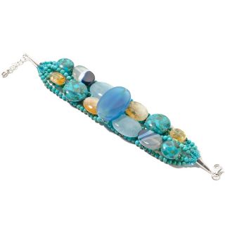 Sally C Treasures Multigemstone Sterling Silver 8 1/4 Bracelet