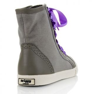 twiggy LONDON Canvas and Leather High Top Sneaker with Satin Laces at