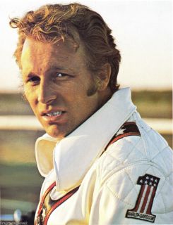 Evel Knievel Motorcycle Daredevil Legend in his Leathers Portrait