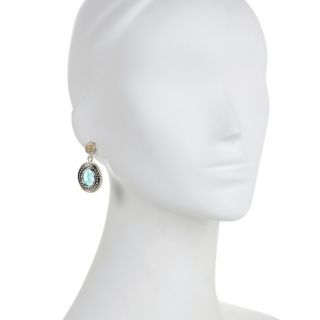 Jewelry Earrings Drop Tagliamonte Green Venetian Cameo Oval Drop