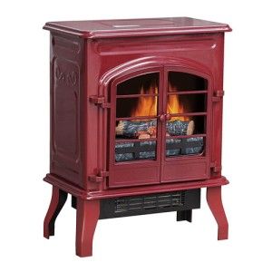  Cranberry Antique Electric Stove Fireplace Fire Place Heater