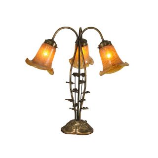 Dale Tiffany 3 Light Gold Tulip Desk and Table Lamp