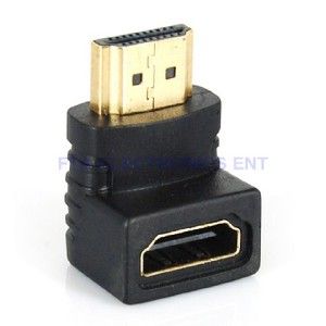 90 Degree HDMI Female to Male Angled Adapter Gold Plated Connector for