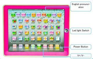 Pink Baby Child ABC Y Pad English Learning Machine Toys Tablet for