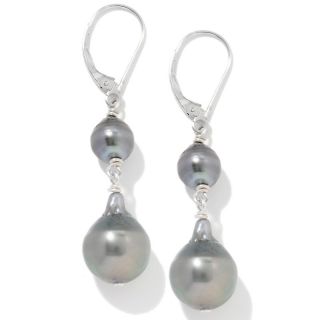 Designs by Turia Cultured Tahitian Pearl Sterling Silver Drop Earrings