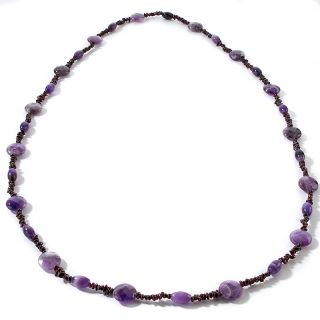 Jay King Cape Amethyst and Garnet 49 1/2 Beaded Necklace