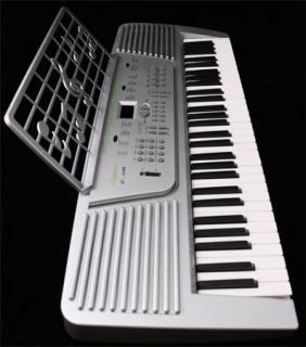 Silver 61 Key Electronic Music Keyboard Electric Piano