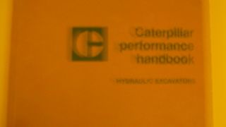 Caterpillar Performance Handbook Hydraulic Excavators