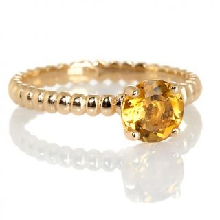 Jewelry Rings Gemstone Technibond® Round Gemstone Ribbed Stack