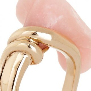 CL by Design Carved Calcite Cala Lily Bronze Ring