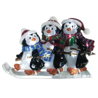  led penguin family lawn silhouette battery operated rating 1 $ 49 99