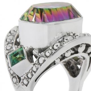 Nicky Butler 9.9ct Mystic Quartz and Green Topaz Sterling Silver Ring