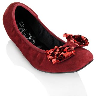 Paco Gil PACO Paco Gil Suede Flat with Sequin Bow