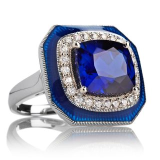 Xavier 6.48ct Absolute™ and Created Sapphire Sterling Silver Pavé