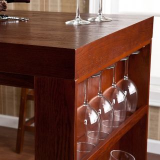 Nevada Espresso Bistro Table Desk with Shelf