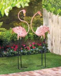 Tall Life Size Pink Flamingo Lawn Stakes Garden Yard Statue Animal