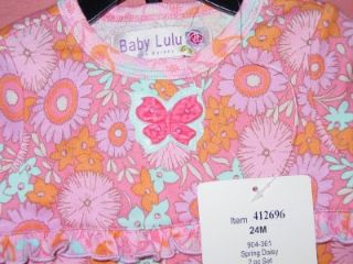  Baby Lulu 2 Piece Spring Daisy Set by Erin Murphy Sz 24 Months